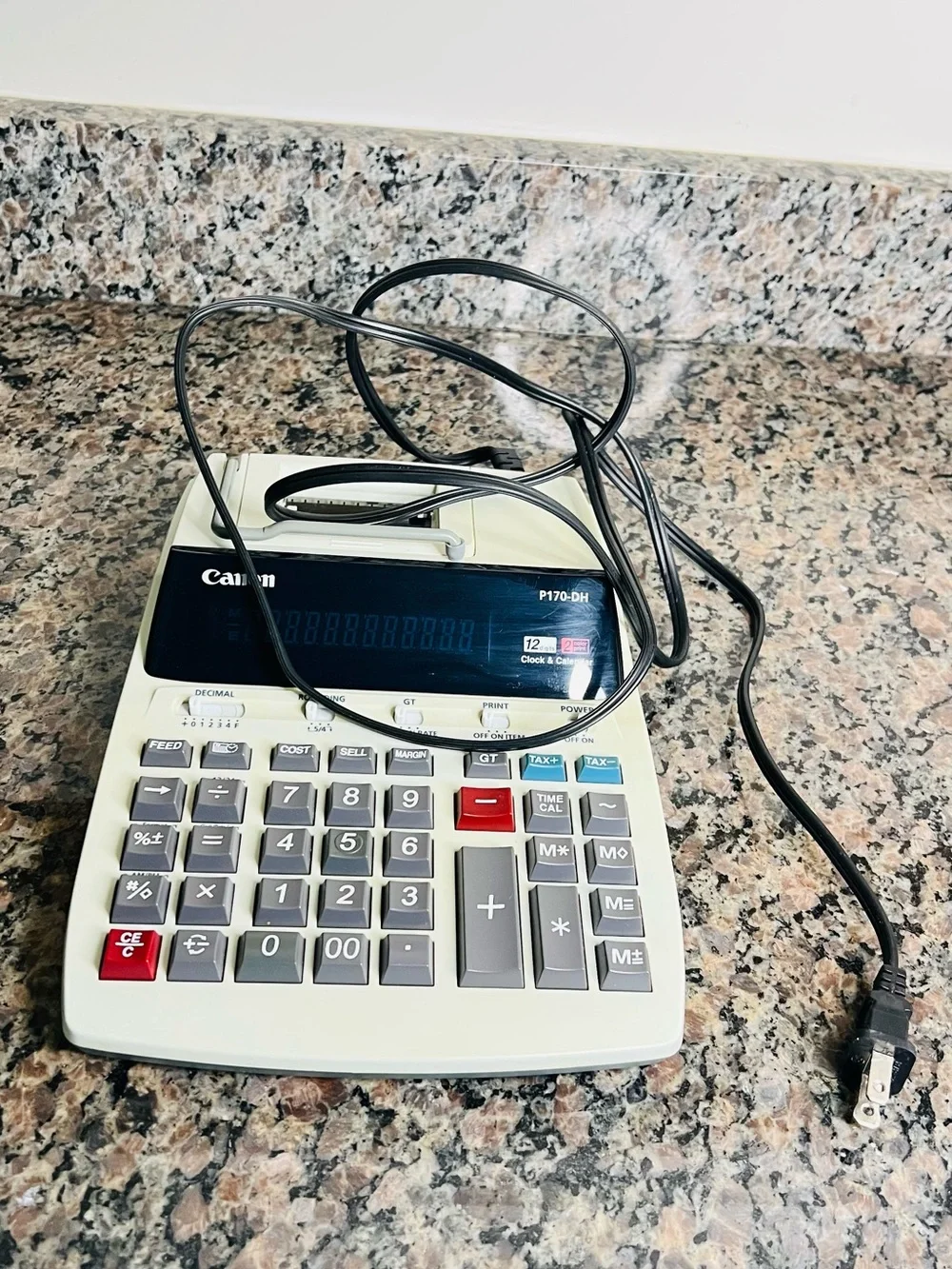 Canon P170-DH Printing Calculator Adding Machine **FOR PARTS